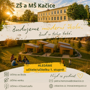 Inzerát ZŠ Kačice 1. stupeň